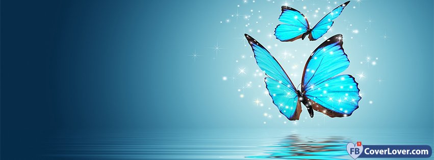 Abstract Artistic Blue Butterfly 